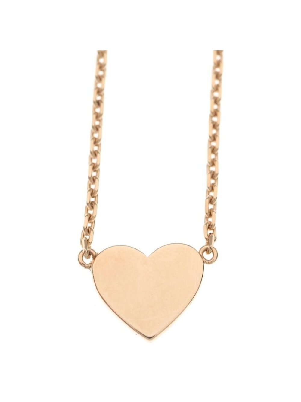 Dior CD Logo Line Stone Heart Necklace Pendant Chain Pink Gold - Picture 5 of 6